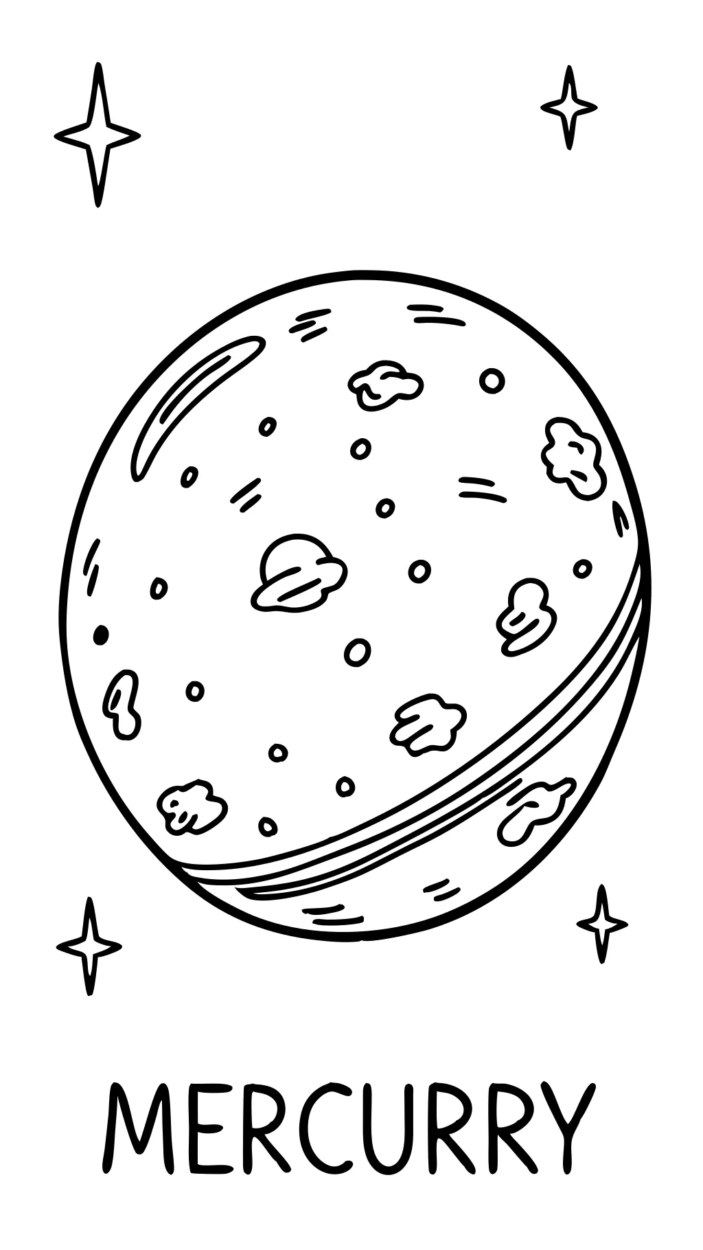 coloring pages of mercury the planet